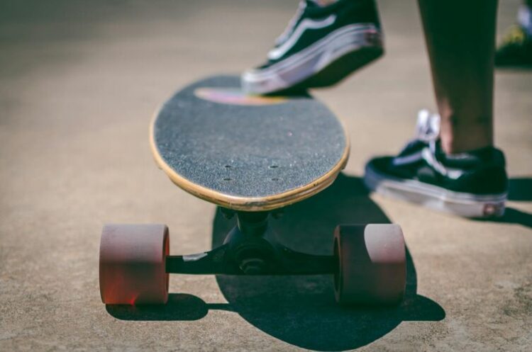 shallow focus photography of longboard