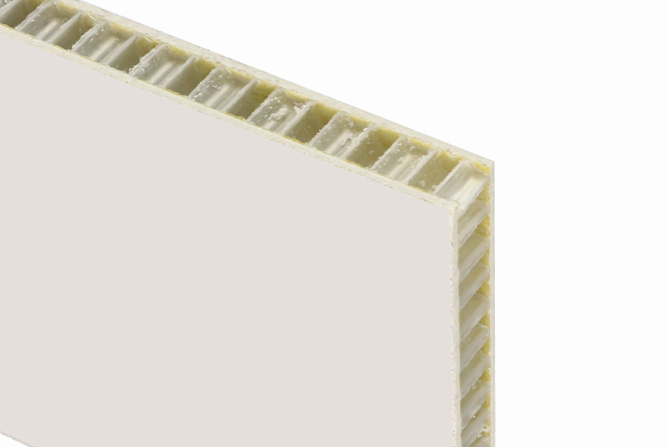 17mm White Glossy FRP Skin PP Honeycomb Panel