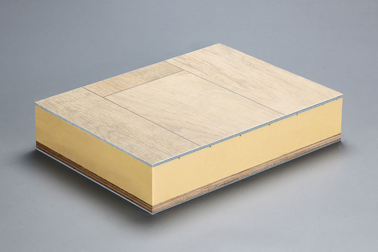 65mm Wood Grain Vinyl Surface FRP XPS Foam Core Sandwich Panels