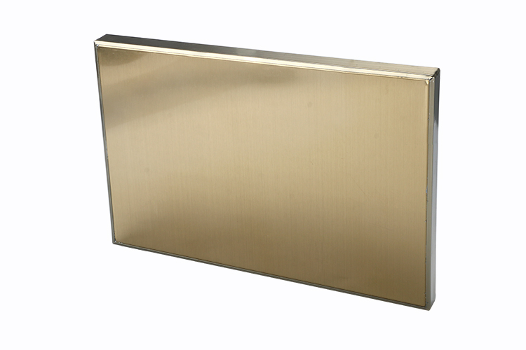 Panel sándwich con núcleo de nido de abeja de aluminio y revestimiento de acero inoxidable de 18 mm (2)